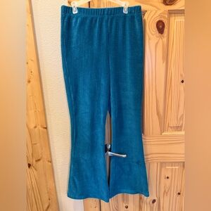 LuLaRoe Teal Corduroy Flare Pants